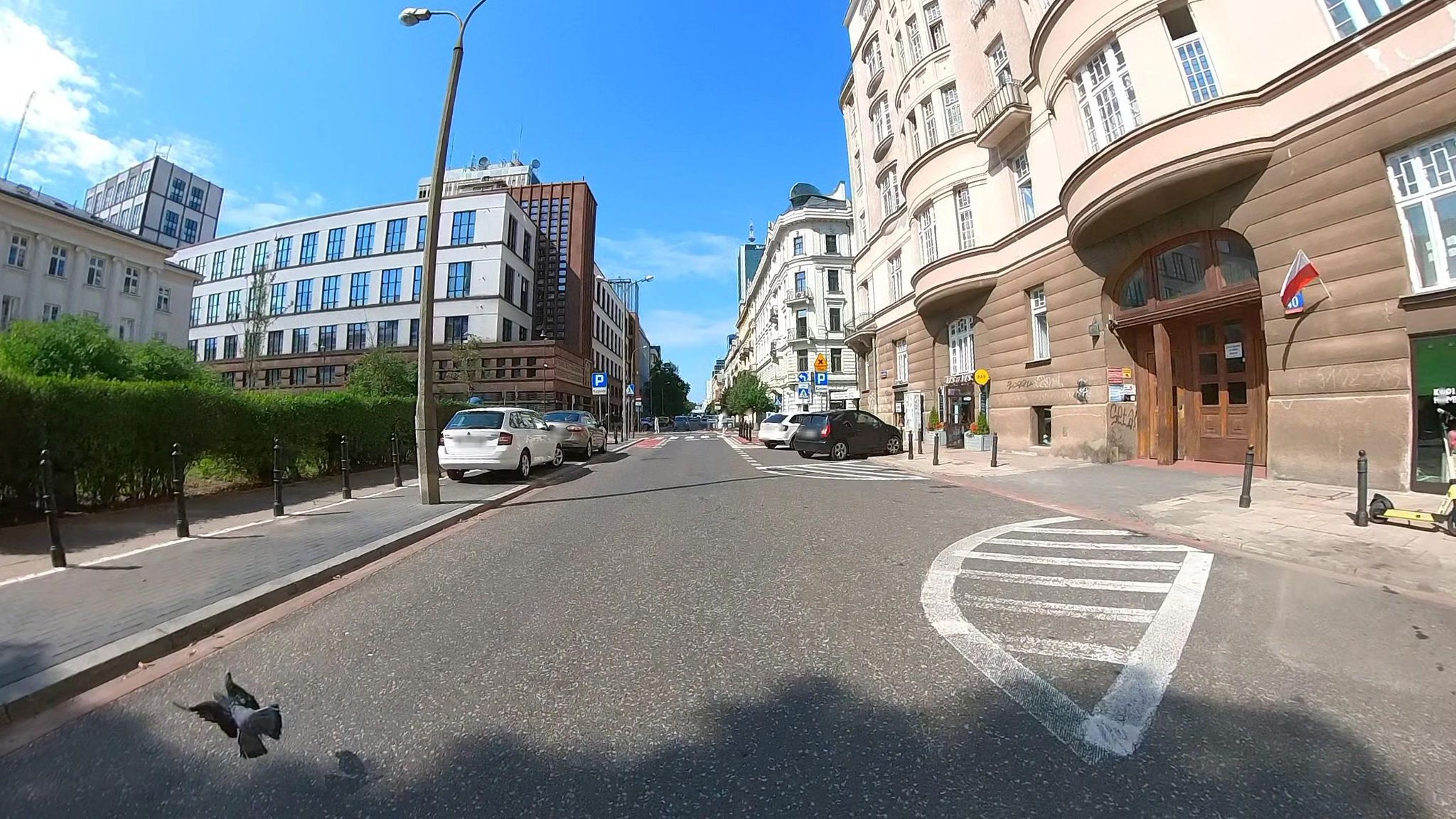 Street view of Warsaw