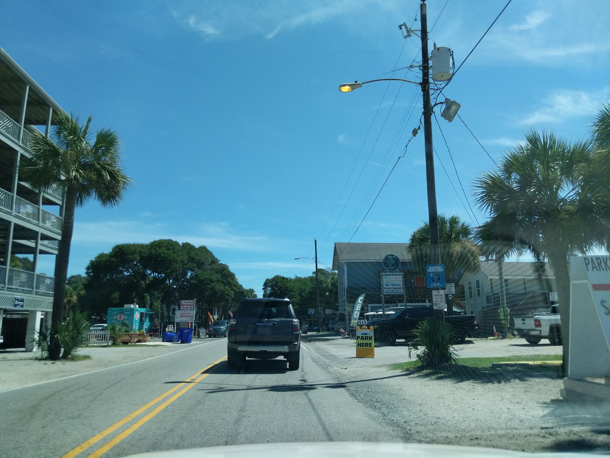Street view of Folly Beach