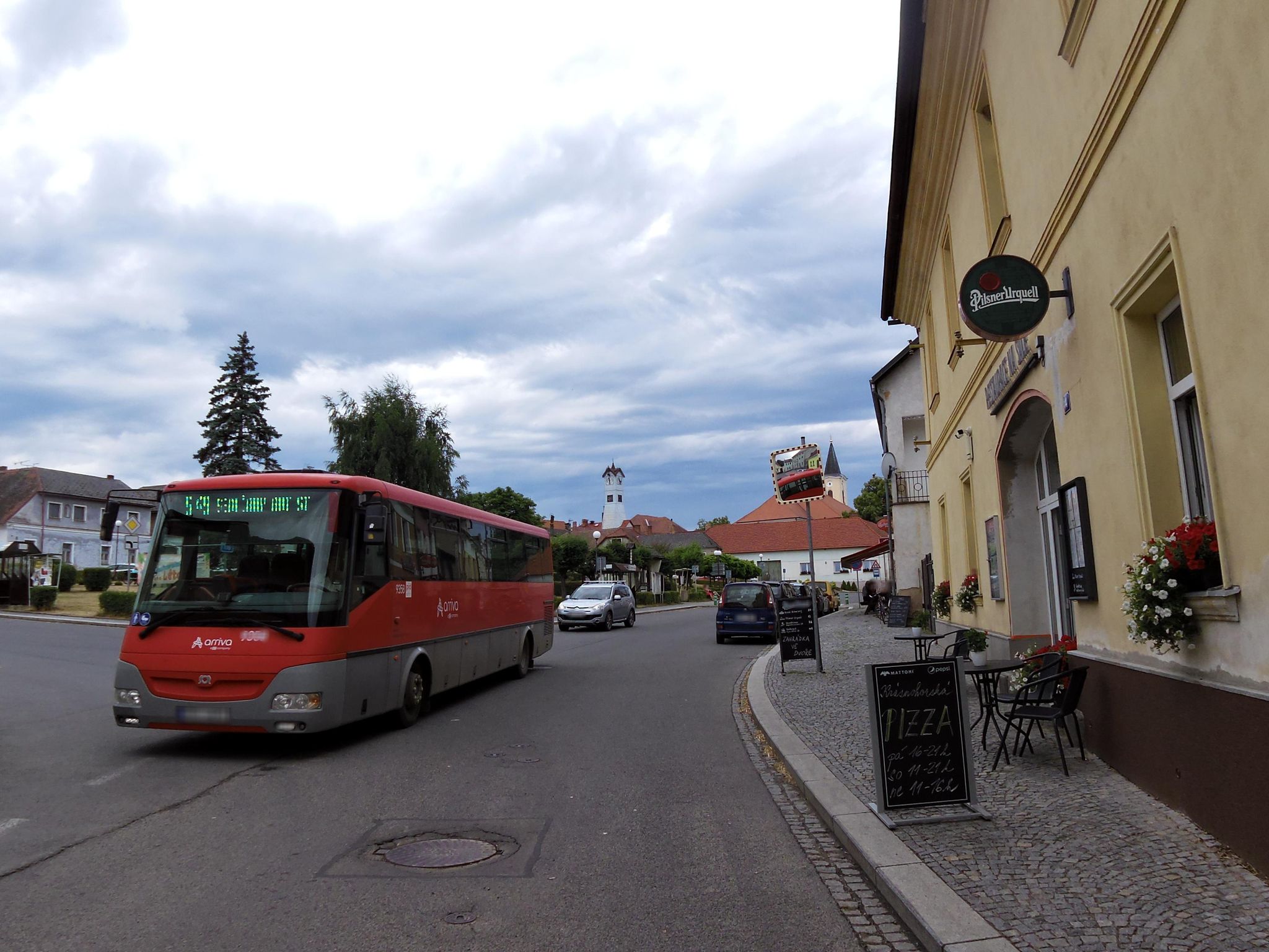Street view of Krásná Hora nad Vltavou