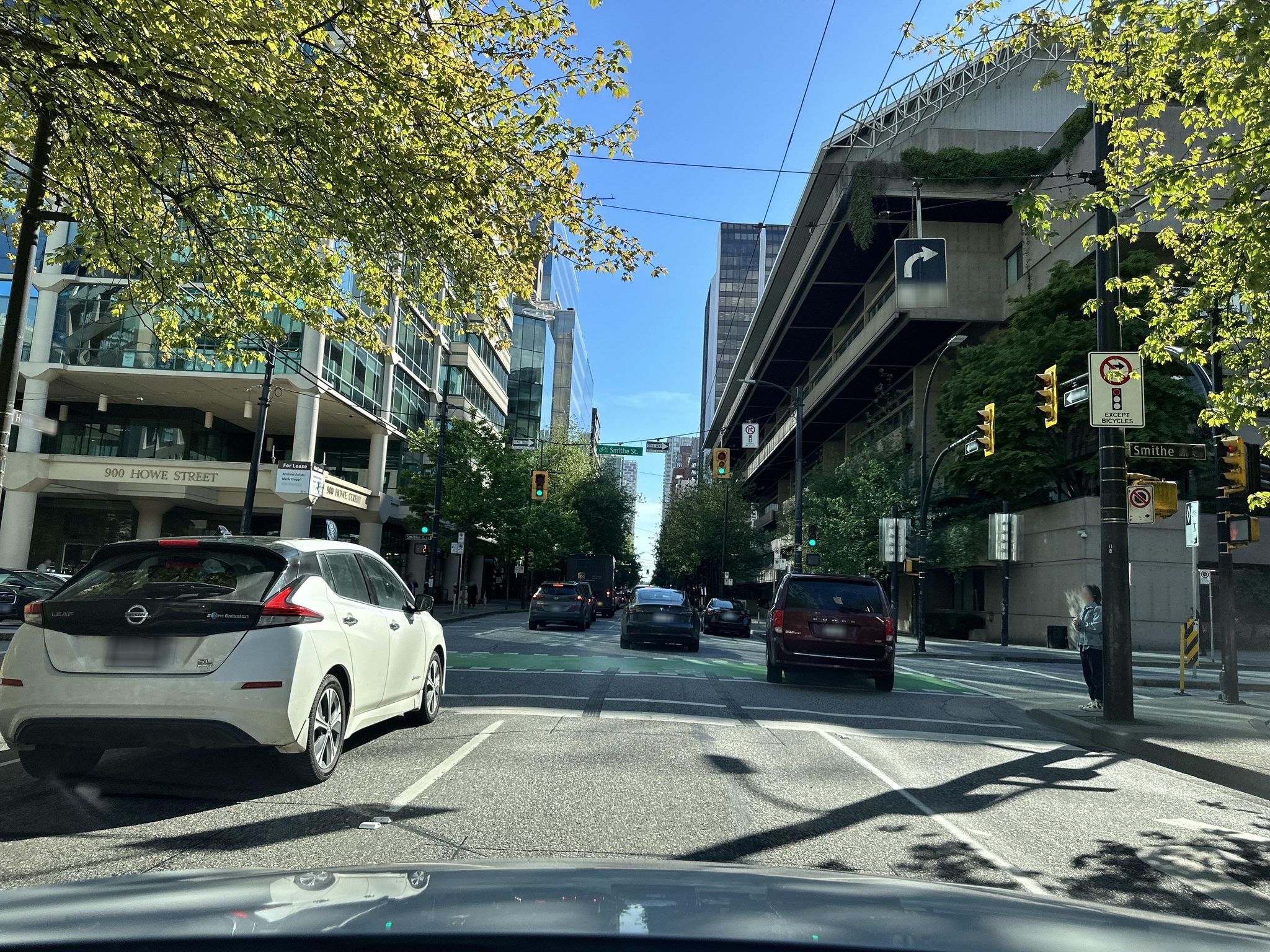 Street view of Downtown Vancouver
