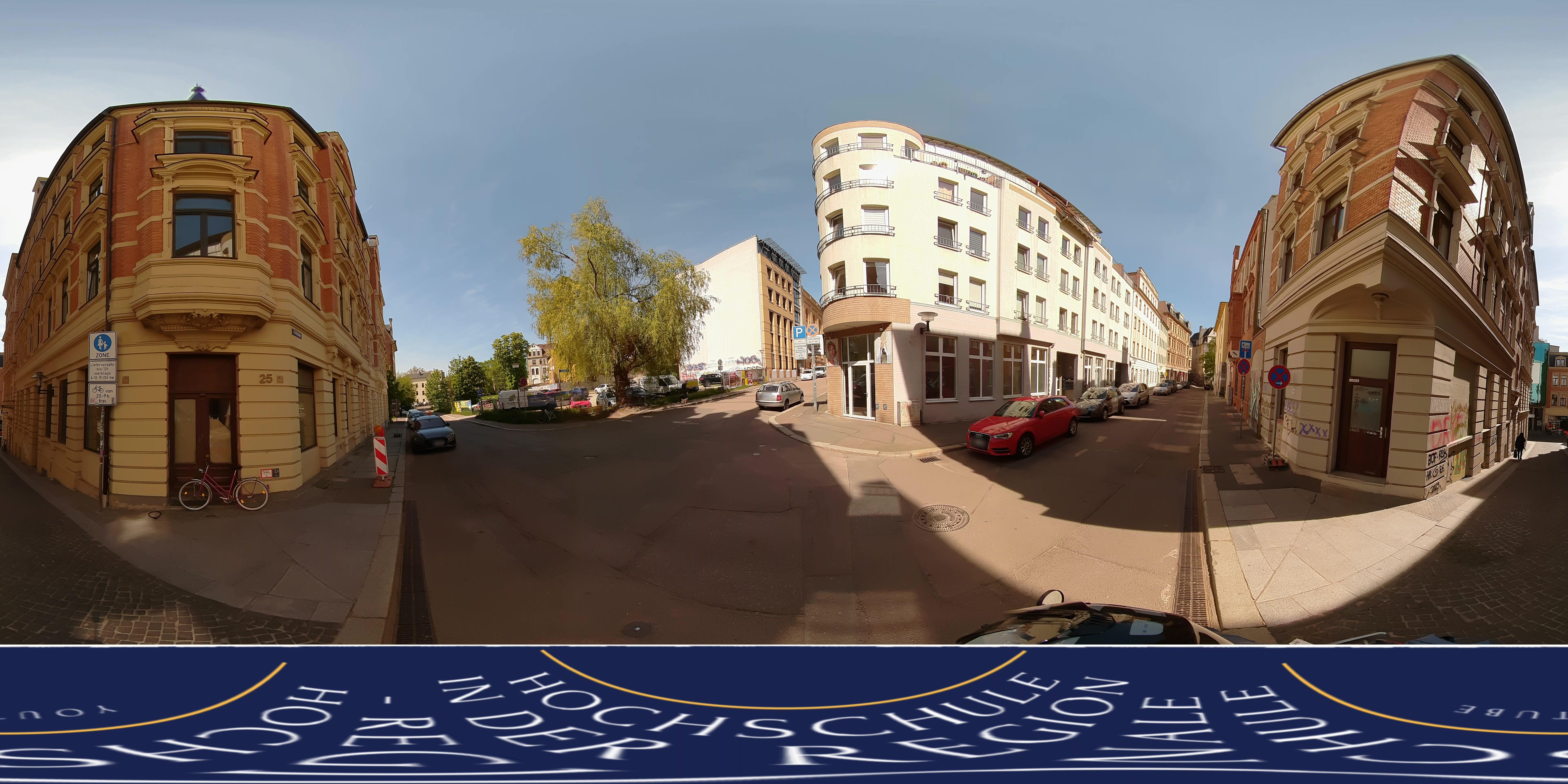Street view of Halle (Saale)