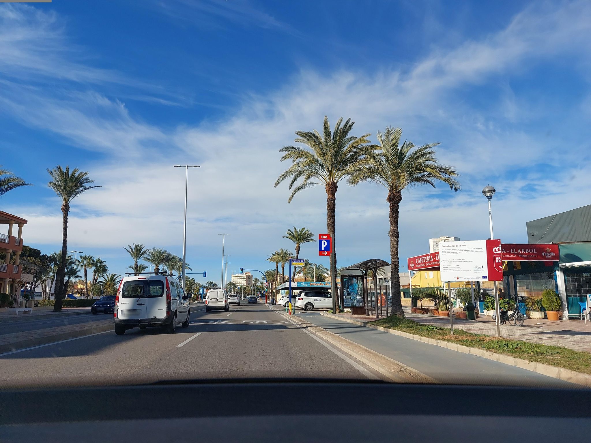 Street view of La Manga del Mar Menor