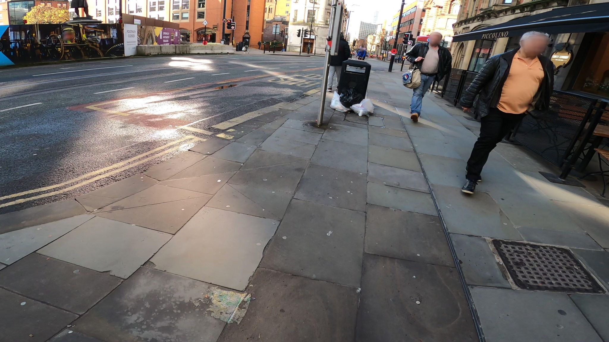 Street view of Manchester City Centre