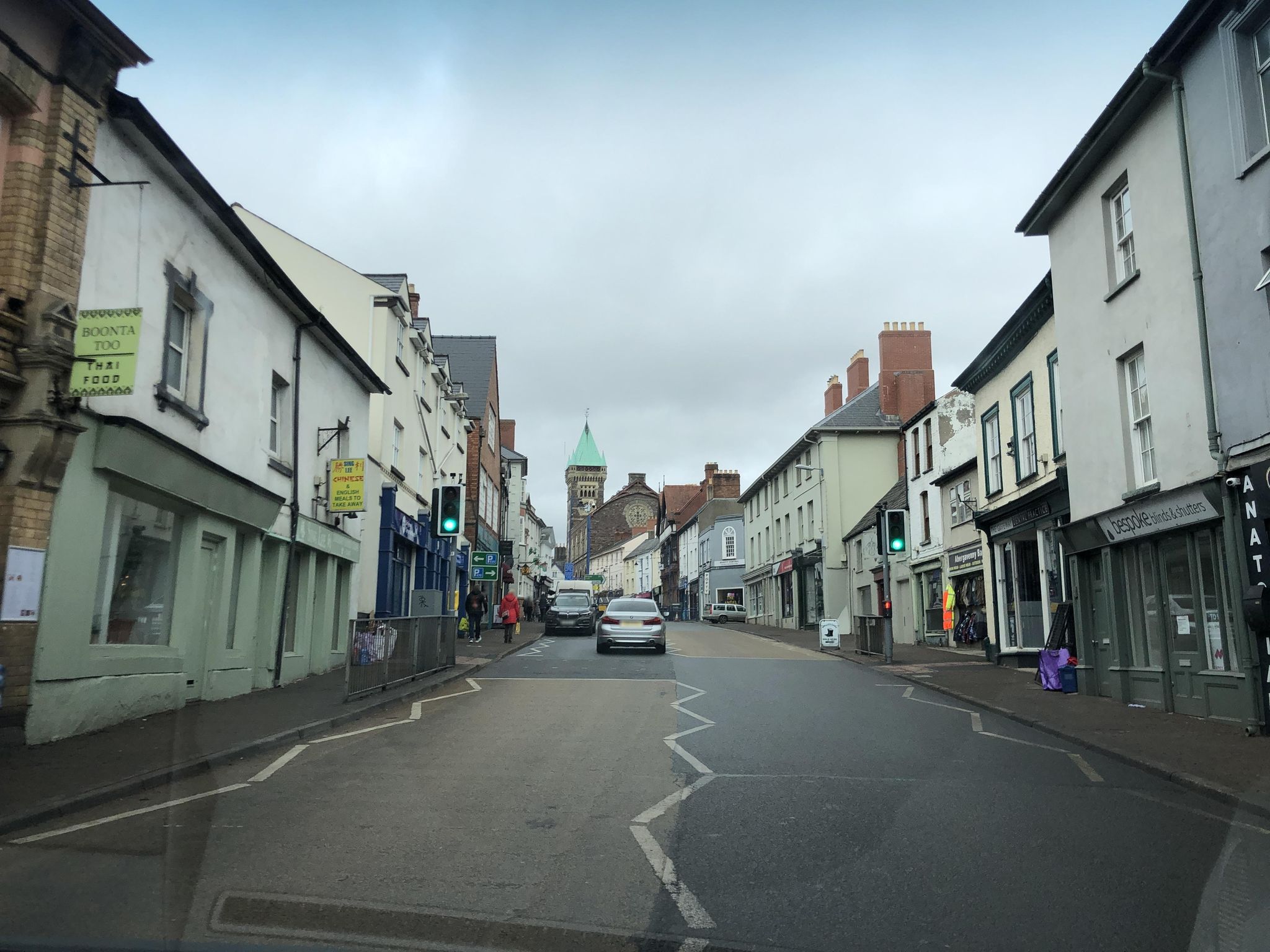 Street view of Abergavenny